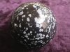 Sphere - Snowflake Obsidian - 40mm