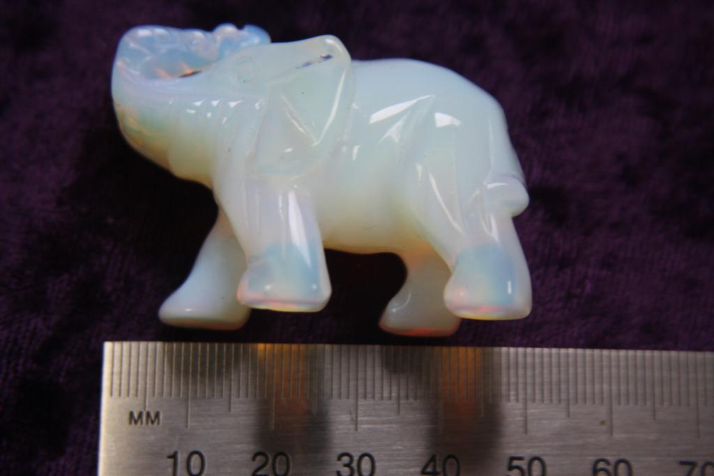 Figurine - Elephant - Opalite - 50mm - Click Image to Close