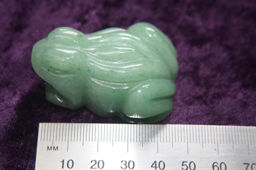 Figurine - Frog - Aventurine - 50mm - Click Image to Close