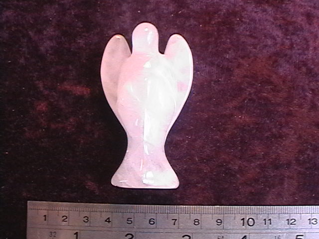 Figurine - Angel - Rose Quartz - 70mm - Click Image to Close