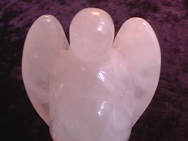 Figurine - Angel - Rose Quartz - 70mm - Click Image to Close