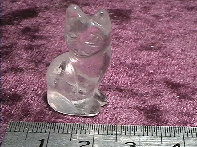 Figurine - Cat - Quartz - 25mm - Click Image to Close