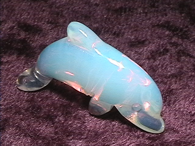 Figurine - Dolphin - Opalite - 25mm - Click Image to Close