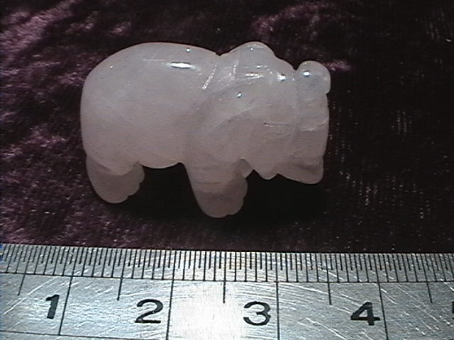 Figurine - Elephant - Rose Quartz - 25mm - Click Image to Close