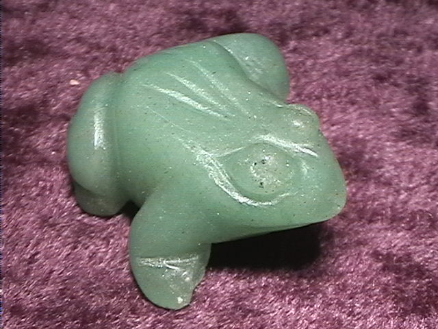 Figurine - Frog - Aventurine - 25mm - Click Image to Close