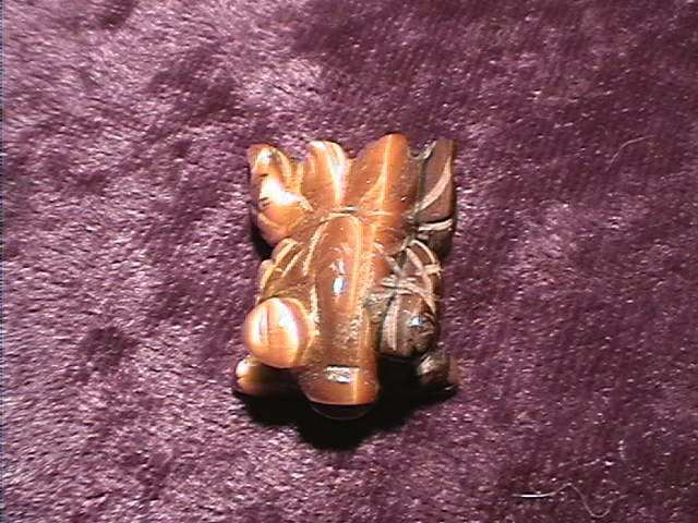 Figurine - Goldfish - Tiger Eye - 25mm - Click Image to Close