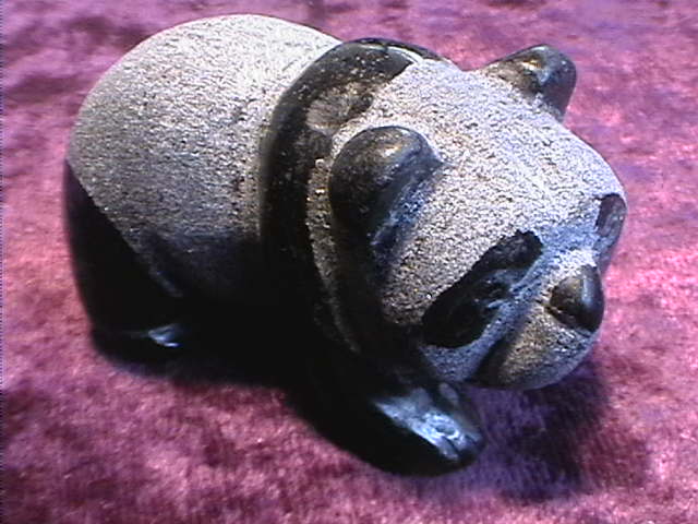 Figurine - Panda - Obsidian - 50mm - Click Image to Close