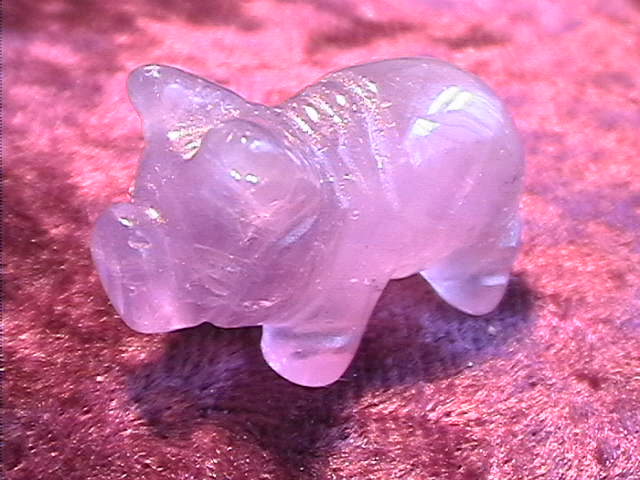 Figurine - Pig - Amethyst - 25mm - Click Image to Close