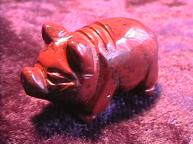 Figurine - Pig - Jasper - 25mm - Click Image to Close