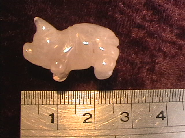 Figurine - Pig - Rose Quartz - 25mm - Click Image to Close