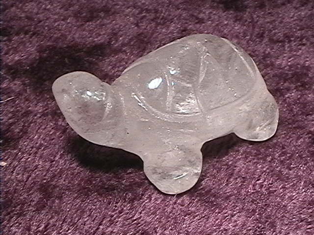 Figurine - Tortoise - Rose Quartz - 25mm - Click Image to Close
