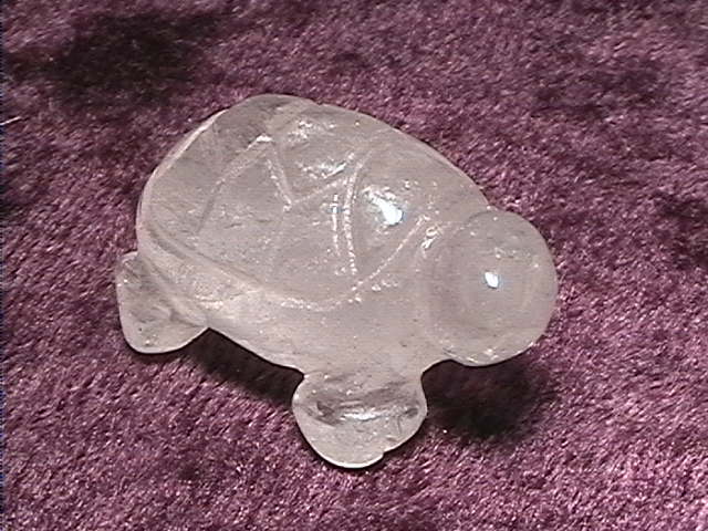 Figurine - Tortoise - Rose Quartz - 25mm - Click Image to Close