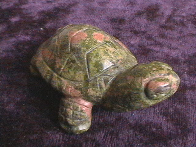 Figurine - Tortoise - Unakite - 50mm - Click Image to Close