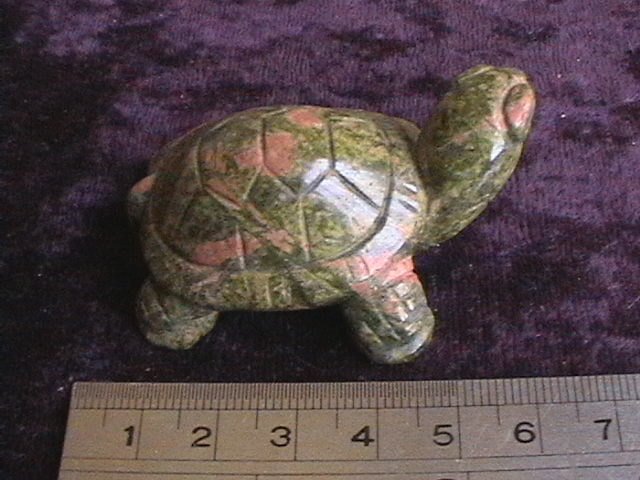 Figurine - Tortoise - Unakite - 50mm - Click Image to Close