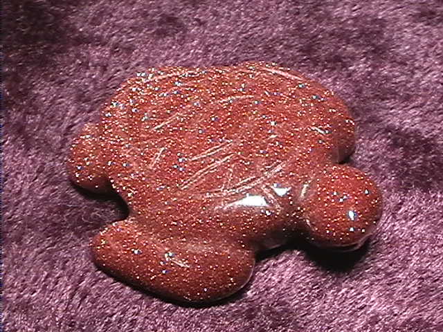 Figurine - Turtle - Goldstone - 25mm - Click Image to Close