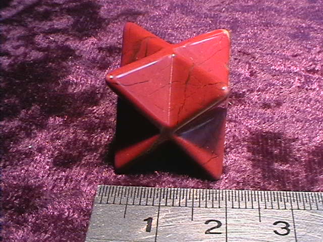 Sacred Geometry - Merkaba - Jasper - Red - 20mm - Click Image to Close