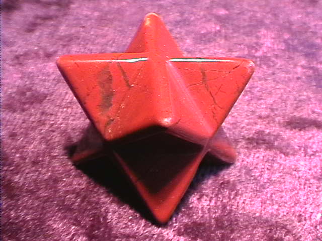 Sacred Geometry - Merkaba - Jasper - Red - 20mm - Click Image to Close