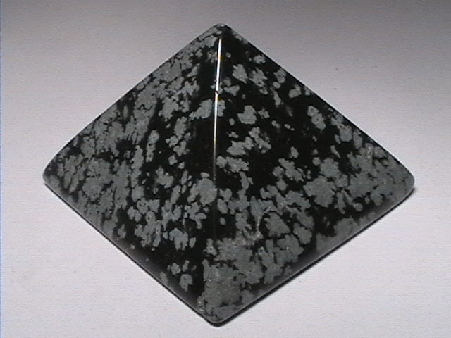 Pyramid - Snowflake Obsidian - 35mm - Click Image to Close