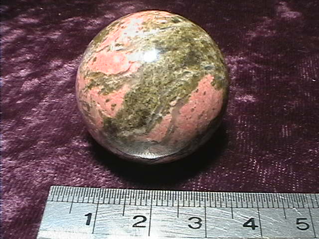 Sphere - Unakite - 30mm - Click Image to Close